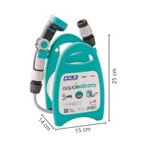 Aquabalcony Schlauchträger Set (10m) - Türkis 2