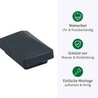 Pfostenkappe mit Dach - Anthrazit 2