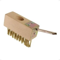 Unkrautbürste (Messing) mit Auskratzhaken 3