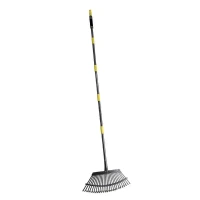 Laubrechen (Metall) mit Stahlstiel - 25 Zinken 1